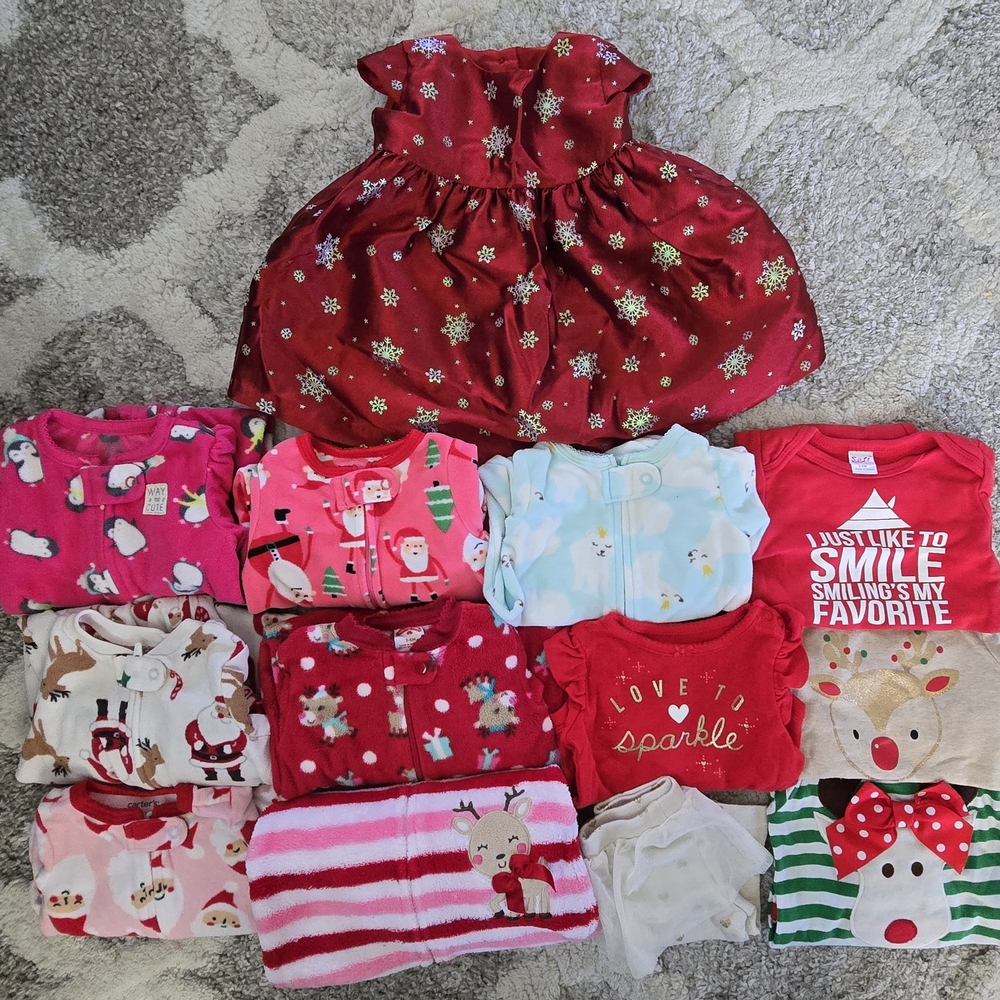 Baby Girl Size 3-6 Month Christmas Bundle